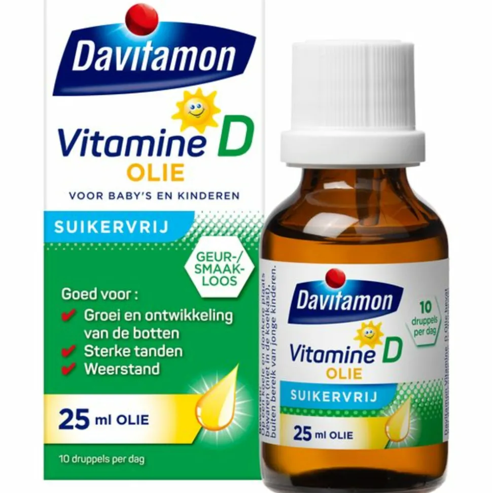 2x Davitamon Vitamine D Olie 25 ml
