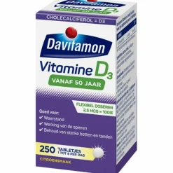 2x Davitamon Vitamine D3 Vanaf 50 Jaar 250 tabletten