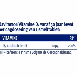 2x Davitamon Vitamine D3 Vanaf 50 Jaar 130 smelttabletten