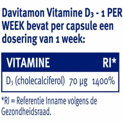 2x Davitamon Vitamine D Vegan 1 Per Week 24 capsules