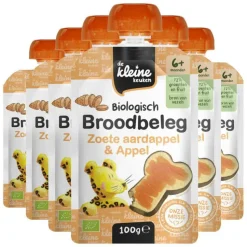 6x de Kleine Keuken Bio Broodbeleg Zoete Aardappel & Appel 100 gr