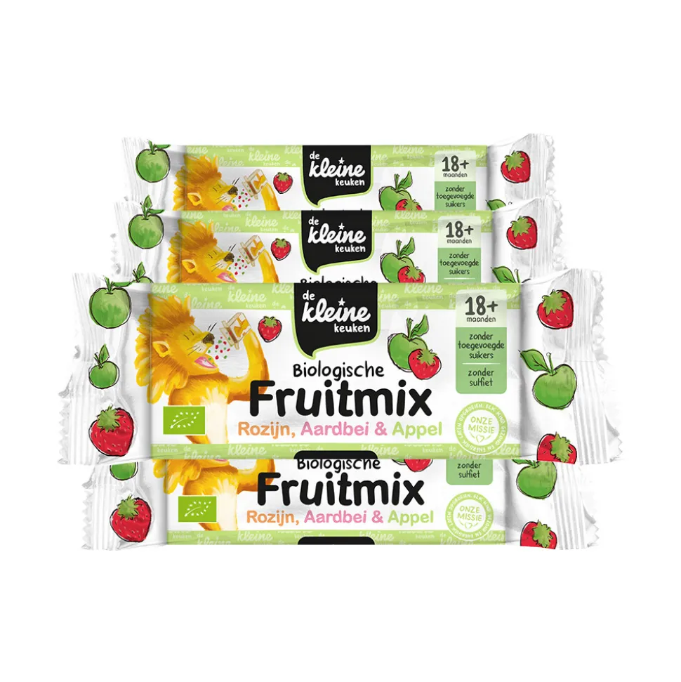 4x de Kleine Keuken Bio Fruitmix 84 gr
