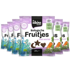 6x de Kleine Keuken Bio Fruitjes 18+m Wortel 20 gr