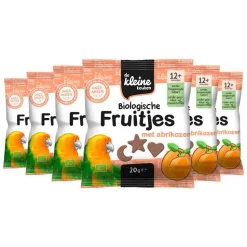 6x de Kleine Keuken Bio Fruitjes met Abrikozen 20 gr