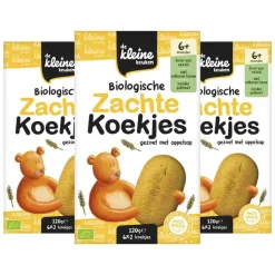 3x de Kleine Keuken Bio Zachte Koekjes 120 gr