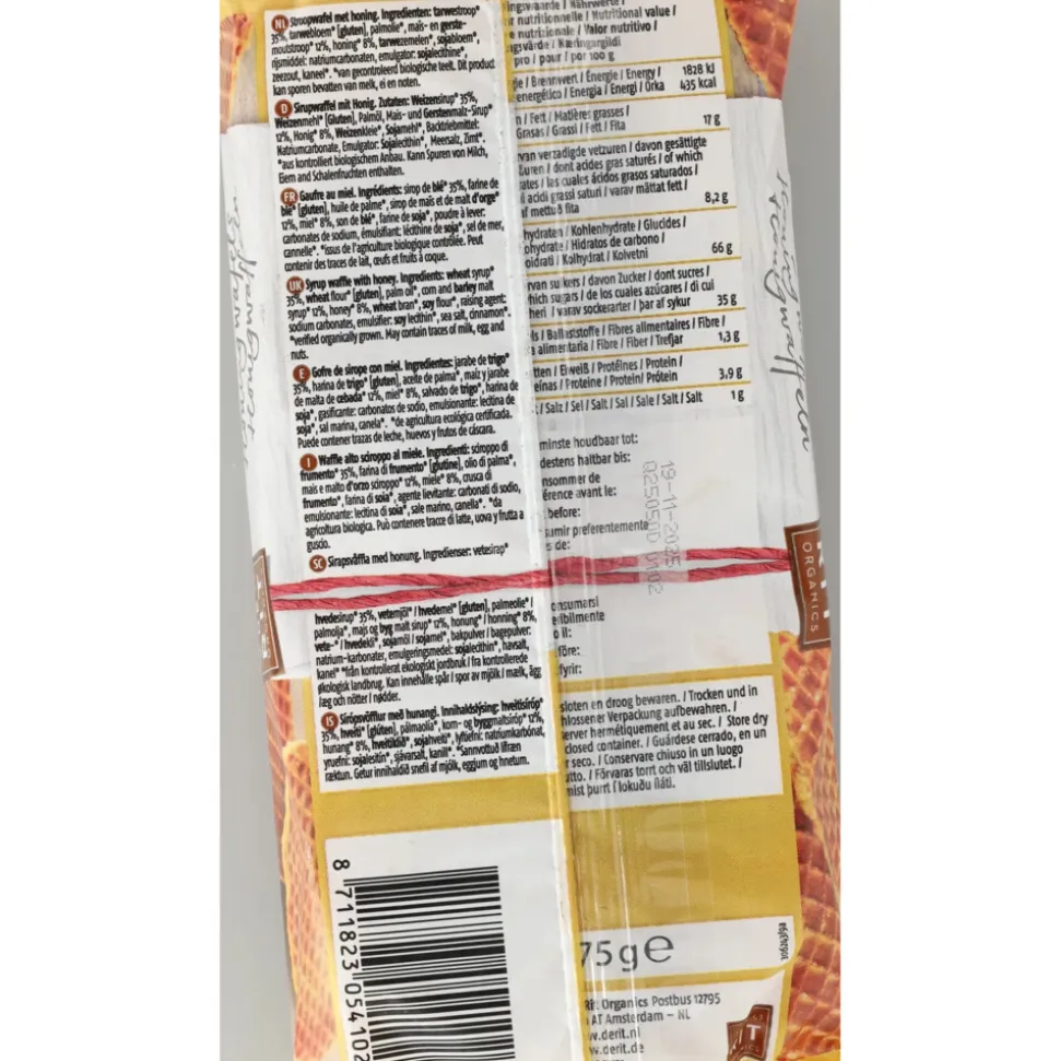 3x De Rit Honingwafels Bio 175 gr