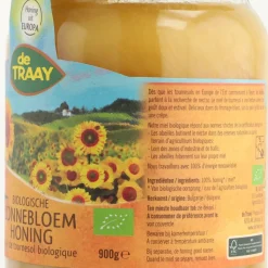 3x De Traay Honing Zonnebloem Bio 900 gr