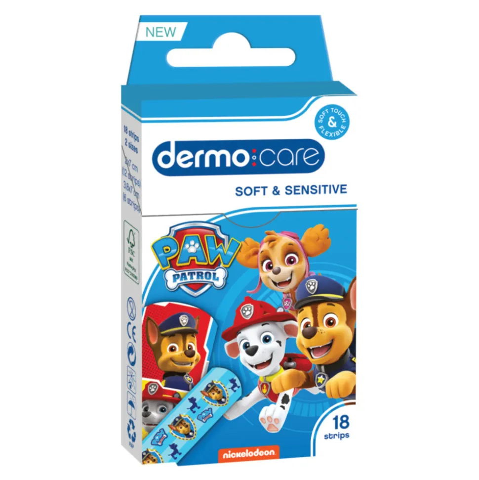 3x Dermo Care Paw Patrol Pleister Sensitive 18 stuks