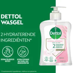 6x Dettol Handzeep Gevoelige Huid 250 ml