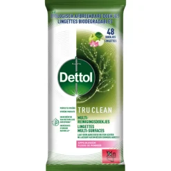 6x Dettol Reinigingsdoekjes Tru Clean Appleblossom 48 stuks