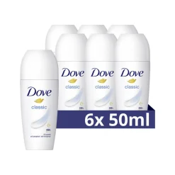 6x Dove Deodorant Roll-On Classic 50 ml