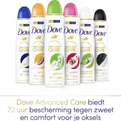 6x Dove Deodorant Spray Advanced Care Cucumber & Green Tea 150 ml