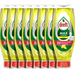 8x Dreft Max Power Afwasmiddel Lemon 730 ml