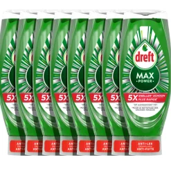 8x Dreft Max Power Afwasmiddel Original 730 ml