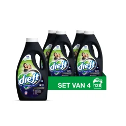 4x Dreft Vloeibaar Wasmiddel Zwart & Donker 32 Wasbeurten 1,4 liter