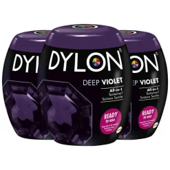 3x Dylon Textielverf Deep Violet 350 gr