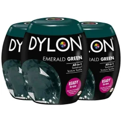3x Dylon Textielverf Emerald Green 350 gr