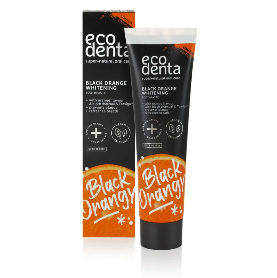 4x Ecodenta Tandpasta Black Orange Whitening 100 ml