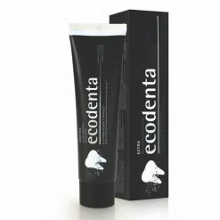 4x Ecodenta Tandpasta Extra Whitening Black Houtskool 100 ml
