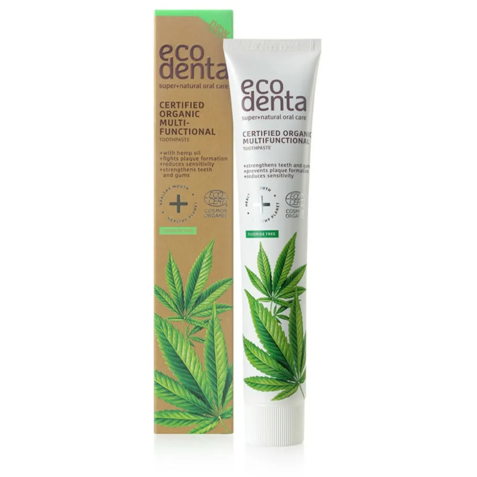 3x Ecodenta Tandpasta Met Hennepolie 75 ml