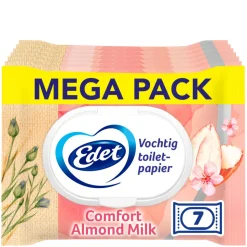 7x Edet Amandel Vochtig Toiletpapier 42 stuks