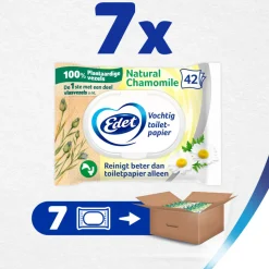 7x Edet Kamille Vochtige Toiletpapier 42 stuks
