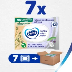 7x Edet Skin Balance Vochtige Toiletpapier 42 stuks