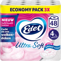 3x Edet Ultra Soft Toiletpapier 4 Laags 16 stuks