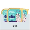 16x Edgard & Cooper Feestelijk Kattenvoer Pate Adult Eend 85 gr