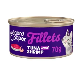 24x Edgard & Cooper Kattenvoer Fillets Tonijn - Garnaal 70 gr