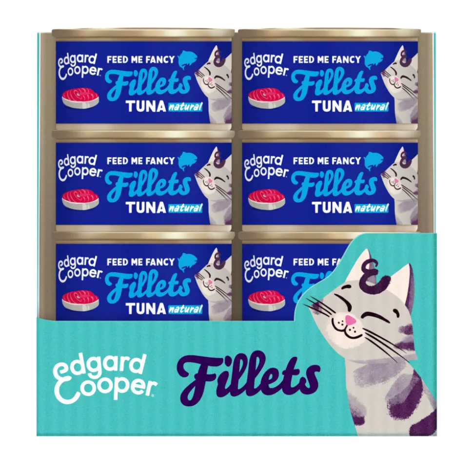 24x Edgard & Cooper Kattenvoer Fillets Tonijn 70 gr