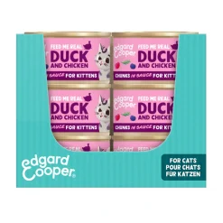 18x Edgard & Cooper Kattenvoer Kitten Chunks Eend - Kip 85 gr