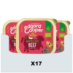 17x Edgard & Cooper Kuipje Vers Vlees Hondenvoer Bio Rund 100 gr