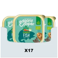 17x Edgard & Cooper Kuipje Vers Vlees Hondenvoer Bio Vis 100 gr