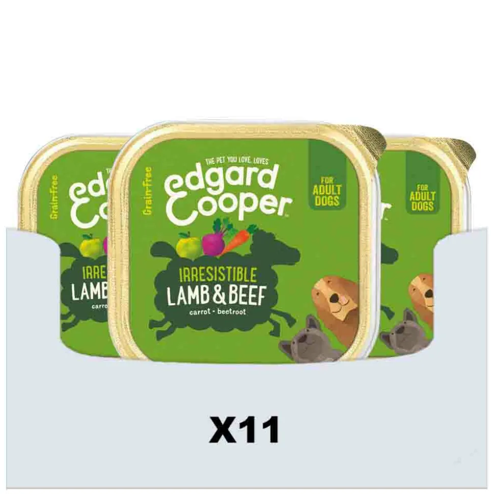 11x Edgard & Cooper Kuipje Vers Vlees Hondenvoer Lam - Rund 150 gr