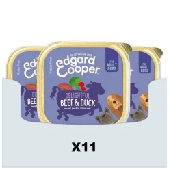 11x Edgard & Cooper Kuipje Vers Vlees Hondenvoer Rund - Eend 150 gr