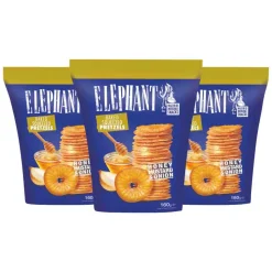 3x Elephant Pretzels Honing, Mosterd & Ui 160 gr
