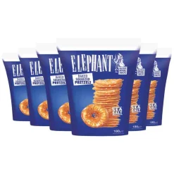 6x Elephant Pretzels Zeezout 180 gr