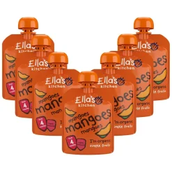 7x Ella's Kitchen Knijpzakje 4+ m Mango 70 gr