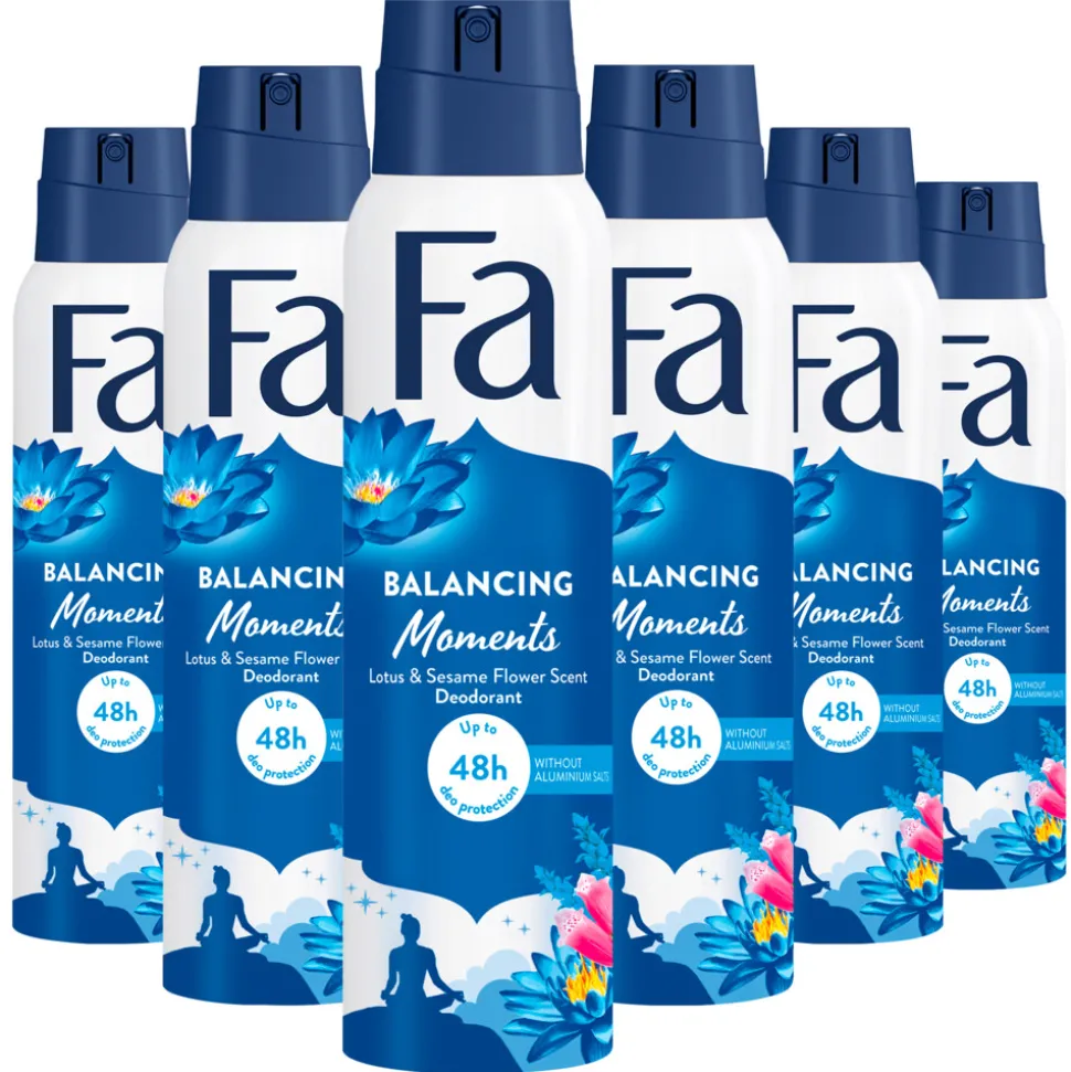 6x Fa Deodorant Spray Balancing Moments 150 ml