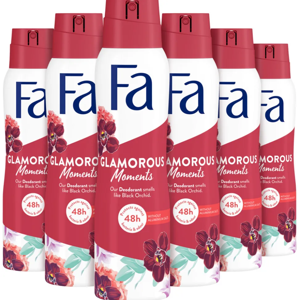 6x Fa Deodorant Spray Glamorous Moments 150 ml