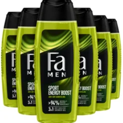 6x Fa Men Douchegel en Shampoo Sport Energy Boost 250 ml