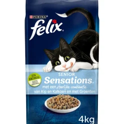 4x Felix Kattenvoer Senior Sensations 4 kg