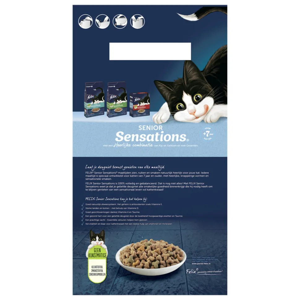 4x Felix Kattenvoer Senior Sensations 4 kg