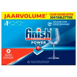 4x Finish Power All-in-1 Vaatwastabletten Regular 76 stuks
