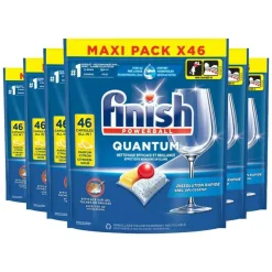6x Finish Quantum Vaatwastabletten Citroen 46 stuks