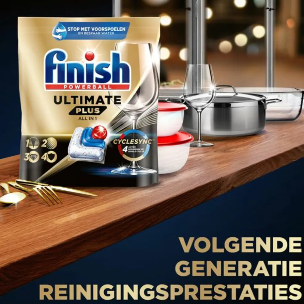 7x Finish Ultimate Plus Vaatwastabletten Regular 22 stuks