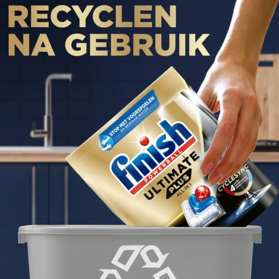 7x Finish Ultimate Plus Vaatwastabletten Regular 22 stuks