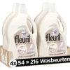 4x Fleuril White & Light Wasmiddel 54 wasbeurten 2,430 liter