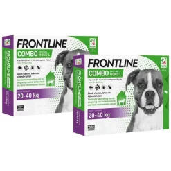 2x Frontline Combo Spot On Anti Vlooien en Teken Druppels Hond 20 - 40 kg 6 pipetten